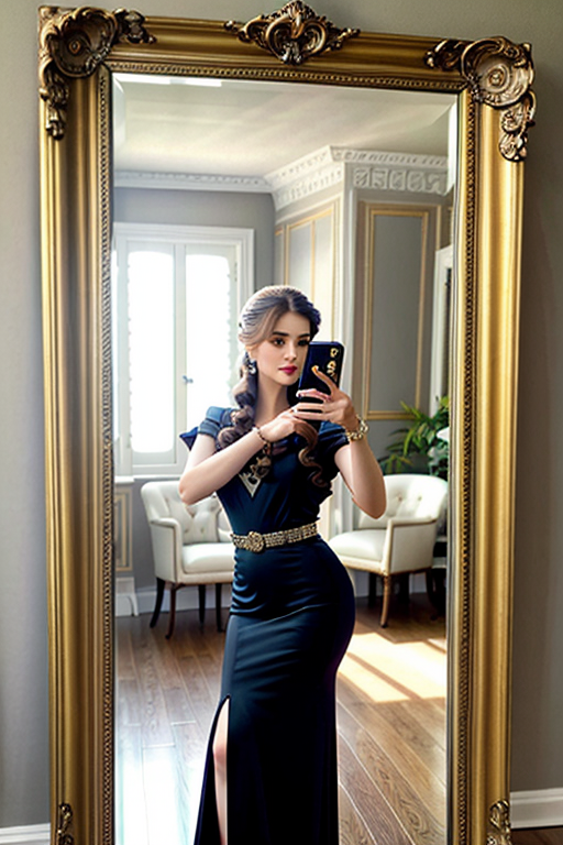 mirror photo poses girl