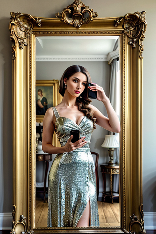 mirror photo pose girl simple